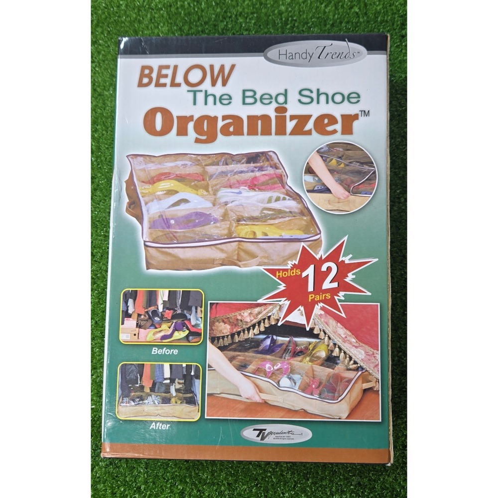Handy Trends Below the Bed Shoe Organizer Holds 12 Pairs Shoes New